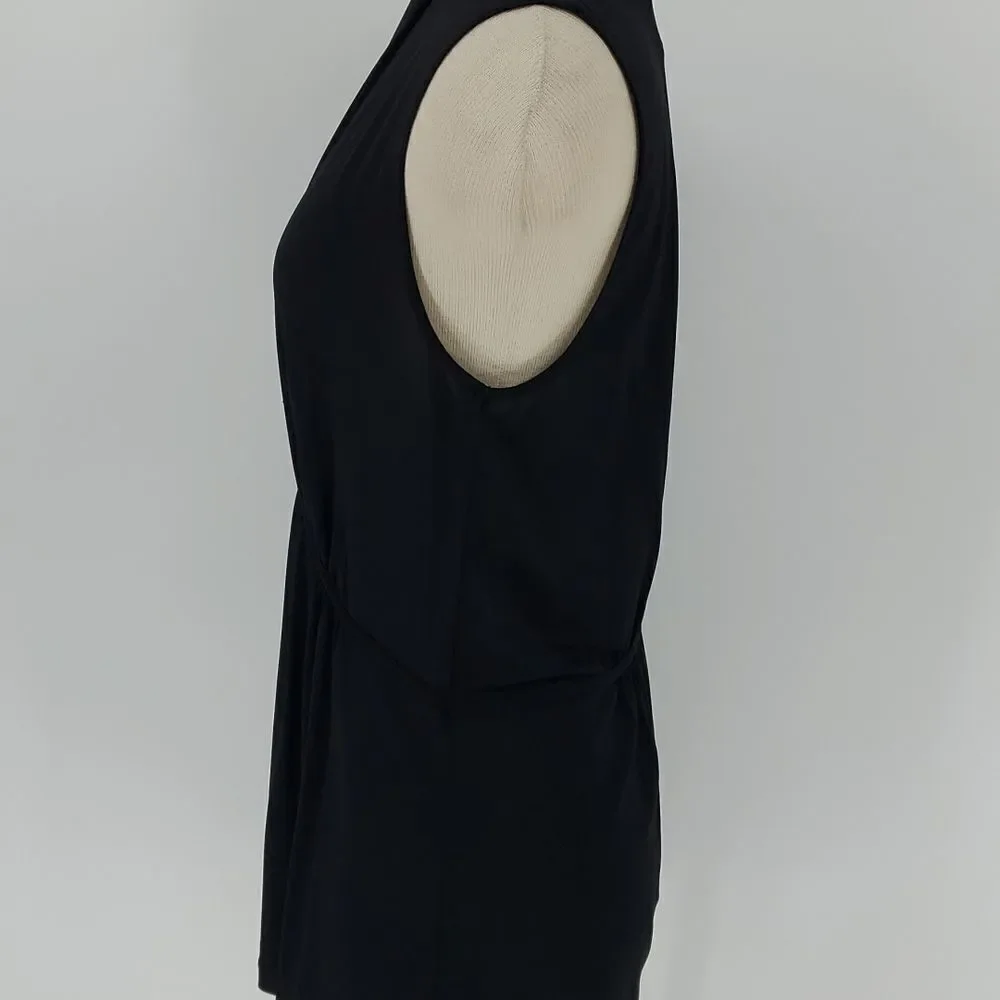 Nine West chiffon black‎ top, size large. Great for layered look.